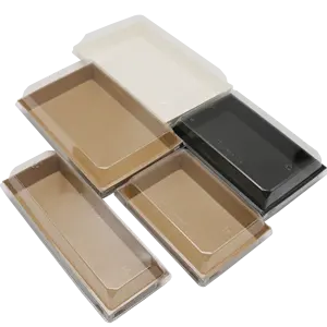 Brown Kraft papier Takeout Food Box Umwelt freundliche Sandwich Box zum Mitnehmen Bäckerei Box für Kuchen rolle