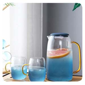 Venta al <span class=keywords><strong>por</strong></span> <span class=keywords><strong>mayor</strong></span> <span class=keywords><strong>de</strong></span> vidrio <span class=keywords><strong>de</strong></span> borosilicato resistente al calor jarra <span class=keywords><strong>de</strong></span> agua <span class=keywords><strong>de</strong></span> vidrio con tapa <span class=keywords><strong>de</strong></span> plástico - Product Image 2