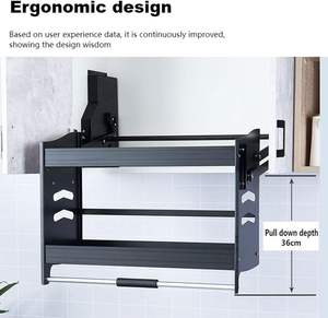 Cestelli a fune <span class=keywords><strong>per</strong></span> ascensori da cucina da 600 mm personalizzati all'ingrosso, design <span class=keywords><strong>in</strong></span> <span class=keywords><strong>ferro</strong></span> grigio multiuso di alta qualità, stile moderno - Product Image 5