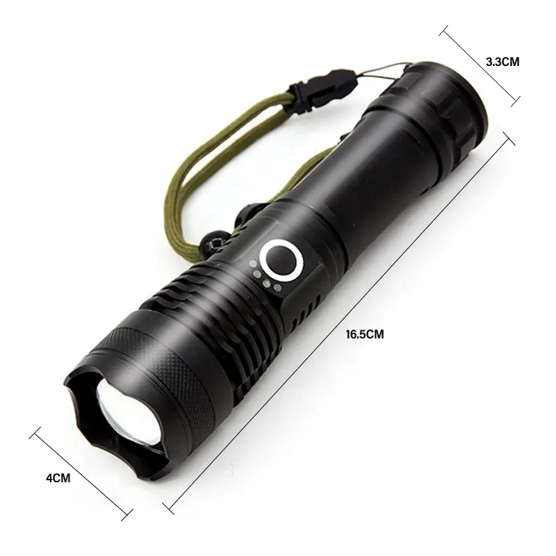 100w metal rechargeable torches for hunting atex certified long range electric attack head flashlight led torch light