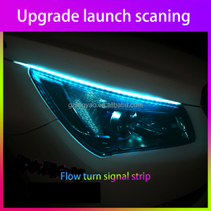 Auto Ultra Dunne Dag Rijdende Lichtstrip Start Scanlamp Koplamp Hulplichten Kleurrijke Richtingaanwijzer Drl Strip - Product Image 6