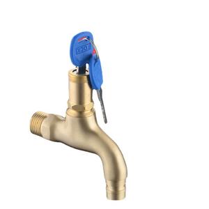 Grifo de Latón Bibcock de Apertura Rápida de 4 Puntos, Montado en Pared, Anticorrosión, Superficie Pulida - Product Image 2