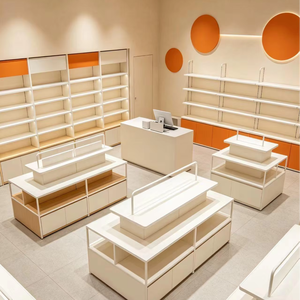 Produk Toko Serba Ada Terbaik Korea Kiss Beauty Makeup Products Rak Miniso Rak Bisnis Logam Putih - Product Image 1