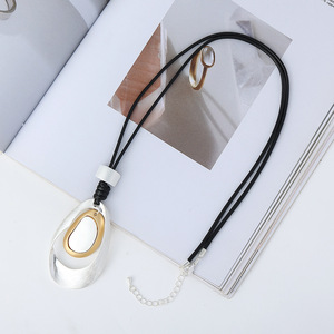 Pendenti con sospensione a conchiglia alla moda catene lunghe Vintage intorno alla collana <span class=keywords><strong>al</strong></span> <span class=keywords><strong>collo</strong></span> per le donne - Product Image 3