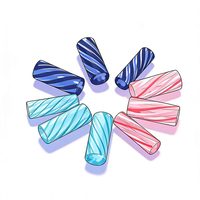 Embouts en verre de haute qualité, embouts en verre ronds à bouche plate, verre de différentes tailles et couleurs