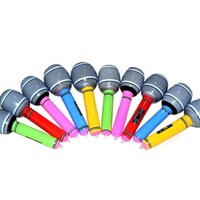 Jouet de microphone gonflable en PVC de 36cm et 24cm | Jouet de chant pour enfants de couleurs assorties pour les fêtes et les jeux de rôle