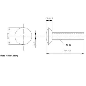 크기 #<span class=keywords><strong>6-32</strong></span> 스위치 플레이트 커버 용 슬롯 형 흰색 페인트 헤드 나사 - Product Image 2