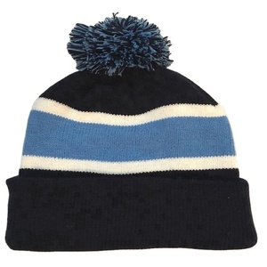 Người Đàn Ông Ngoài Trời Dệt Kim Sọc Mùa Đông Mũ Ấm Áp Với Pom Pom Tùy Chỉnh Dành Cho Người Lớn Acrylic Dệt Kim Sọc <span class=keywords><strong>Bobble</strong></span> Beanie <span class=keywords><strong>Hat</strong></span> Với Logo - Product Image 4