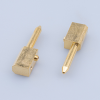 GDTYF – Pointe conique en laiton à base carrée, usinée monobloc, avec trou pour vis de réglage latérale, finition brute, pour gabarit et fixation