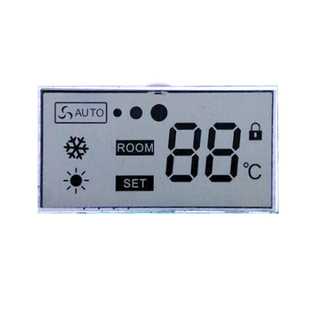Custom 3.0V Custom Monochrome LCD Display LCD Screen with Zebra Pin Connector for Monochromatic Thermostat