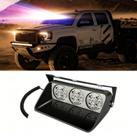 Feu de signalisation stroboscopique à ventouse S2 16 LED haute luminosité, lampe de danger d'urgence universelle pour pare-brise