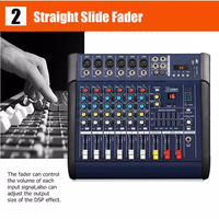 M802D Console de Mixage Audio Professionnelle Amplifiée 8 Canaux, Amplificateur de Puissance pour Fêtes, Système Sonore Audio de Haute Qualité