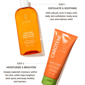 Loción blanqueadora de caroteno orgánico de alta calidad Qquaker, reduce la piel de pollo, antiacné, loción corporal Aha no pegajosa - Product Image 3