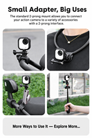 Cage de protection en alliage d'aluminium Insta360 GO Ultra, support métallique pour caméra d'action avec vis à molette