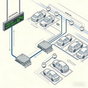 Sistema de Aparcamiento Ultrasónico Integrado de Montaje Frontal RS485 TCP/IP con Depuración de Aplicaciones para Guía de Estacionamiento Inteligente y Ciudad Inteligente - Product Image 2