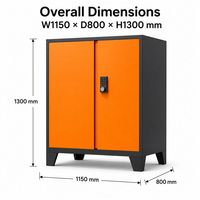 Gabinete de Almacenamiento Industrial de Acero con Cerradura Electrónica de Contraseña, Recubrimiento en Polvo Resistente para Uso en Talleres y Garajes