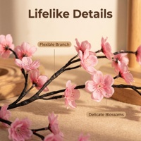 LED-Weidenranken-Kirschblüten-Schmetterlings-Baumzweig-Licht, USB-betrieben, 8 Modi, für Schlafzimmer, Wand, Zuhause, Festdekoration