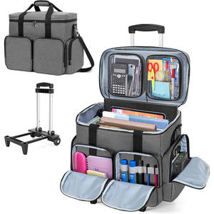 15.6 pouces ordinateur portable enseignement fournitures de bureau artisanat <span class=keywords><strong>sac</strong></span> de rangement <span class=keywords><strong>à</strong></span> <span class=keywords><strong>roulettes</strong></span> roulant Scrapbook professeur <span class=keywords><strong>sac</strong></span> fourre-tout avec roue - Product Image 1