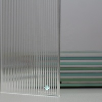 Verre à motif de cannelures étroites Tecture, verre micro-cannelé pour cloisons