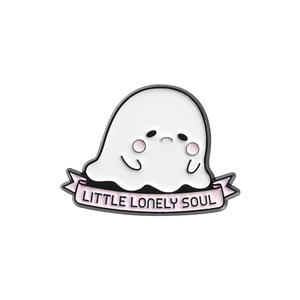 パンクゴーストレターブラックエナメルピンブー、ラペルバッジアクセサリー、洋服シャツブローチ、お土産ギフト - Product Image 6