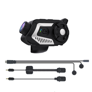 B800 Motorhelm Headset Camera 2K Video 6-weg Intercom FM Radio HiFi Noise Cancelling WIFI Waterdicht voor alle helmen - Product Image 6