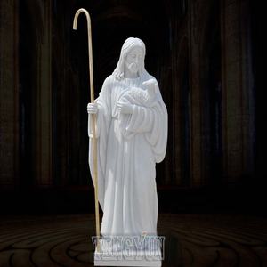 Décor de <span class=keywords><strong>parc</strong></span> extérieur grande statue de mouton en marbre blanc, statue de dieu, jésus, Christ - Product Image 6