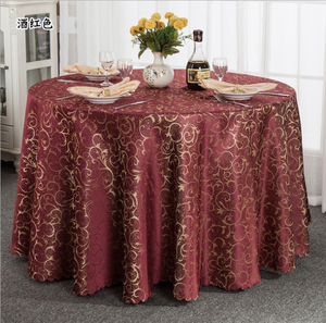 Bespoke Minimalist round <b>Table</b> Cloth Plain Dyed Polyester Banquet <b>Decorations</b> for Weddings and Dinners Woven Technics - Product Image 4