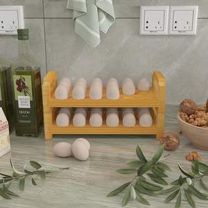 Gepolijst Houten Eierrek Multi-Level Opvouwbare Uitbreidbare Tafelblad Opslaghouders Voor Huishoudelijke Keukenartikelen Woondecoratie - Product Image 5