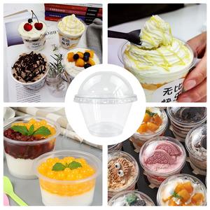 Nouveau design 7oz crème glacée en <span class=keywords><strong>verre</strong></span> transparent PET froid <span class=keywords><strong>emporter</strong></span> mini tasses à dessert en plastique jetables - Product Image 3