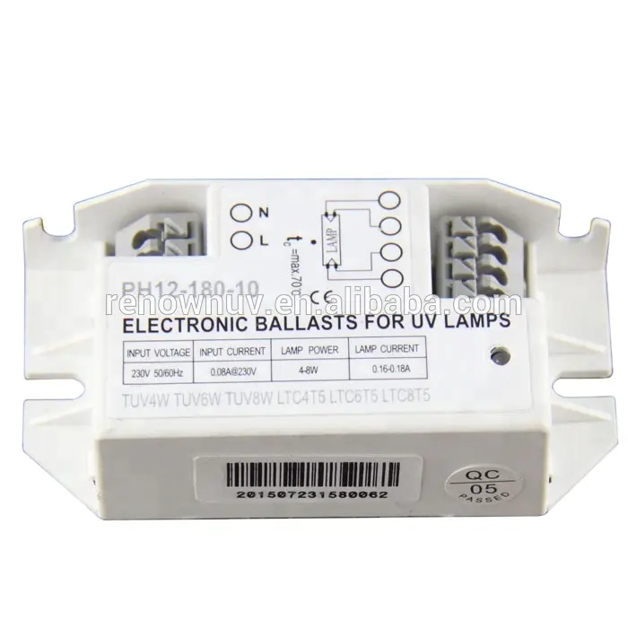 Ballast électronique 6w pour éclairage de lampe UV TUV4W TUV6W TUV8W T5