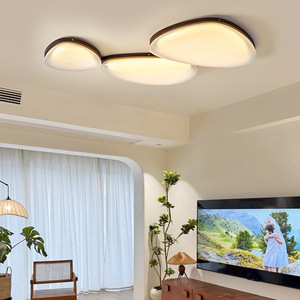 โคมไฟเพดาน LED สไตล์วินเทจ โมเดิร์น มินิมอล ไม้ สำหรับห้องนอน ห้องทำงาน ปรับความสว่างได้ - Product Image 2