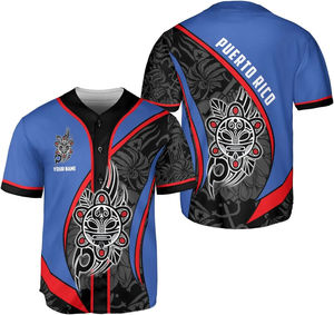 เสื้อเจอร์ซีย์เบสบอลเปอร์โตริโก้ชื่อทีมออกแบบได้ตามต้องการ - Product Image 1