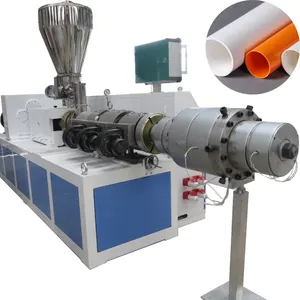 Qingdao כפול בורג extruder פלסטיק pvc מים הזנה צינור מכונת צינור קו pvc