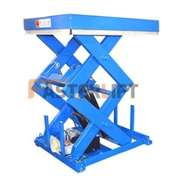 Plateforme élévatrice à ciseaux hydraulique manuelle portable CE 300 kg, chariot à plateau plat, mini chariot mobile en acier