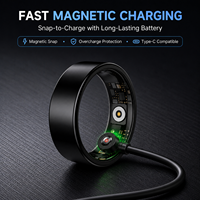 Bague connectée en acier inoxydable, étanche, avec suivi de la fréquence cardiaque, de l'oxygène sanguin, du sommeil et de l'activité, contrôle par application