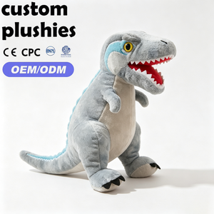 Peluche de Tiranosaurio Rex Gris Realista al por Mayor, Muñeco de Peluche de <span class=keywords><strong>Dinosaurio</strong></span> con Boca Abierta para Regalo de Fanáticos de los Dinosaurios - Product Image 2