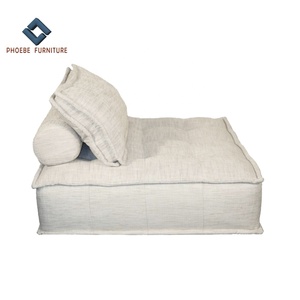Upholstered Brio Lounge <strong>Square</strong> Modular Sectional <strong>Sofa</strong> Couch with Two Removable Non-Slip <strong>Pillows</strong> - Product Image 3