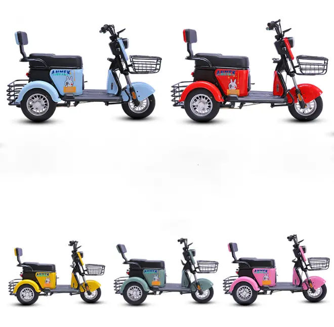 Triciclos eléctricos para ruedas de bebé, 3 en motocicleta, triciclos de pasajeros para niños, Kit para adultos, 1200W, 1 cochecito, piezas de techo, triciclo Couche