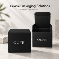 Boîte en carton pliable découpée sur mesure avec fermeture à languette ajustée, dimensions personnalisées pour la présentation de produits de détail