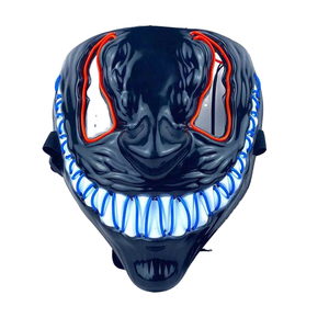 Máscara LED Luminosa de Halloween Elonna, Máscara Facial Completa de Venom, Accesorio de Disfraz, Material ABS, Diseño de Dibujos Animados, para Edades de 12 a 14 Años - Product Image 1