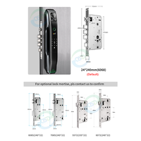 Tuya WiFi 3D reconnaissance faciale et serrure de porte d'empreintes digitales 6068 6085 mortaise maison intelligente serrure intelligente avec caméra d'interphone vidéo