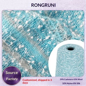 Filato Fantasia <span class=keywords><strong>in</strong></span> Cashmere Tinto Genuino Rongrun, Misto Seta-Cashmere 13.9NM, Filato di Alta Qualità per Maglieria, Vendita all'Ingrosso per Lavorazione a Maglia a Mano - Product Image 1