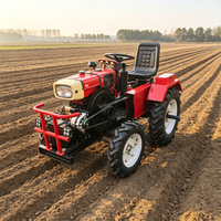 Mini tracteur agricole GJ 25HP à moteur diesel, transmission par engrenages 4x4