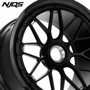 NJQS Nouveau Jante Monobloc en Fibre de Carbone Forgée en Usine, Vente en Gros, <span class=keywords><strong>18</strong></span>-21 <span class=keywords><strong>Pouces</strong></span>, 40mm 25mm, pour Pneus de Voiture Particulière avec ET 30mm - Product Image 3