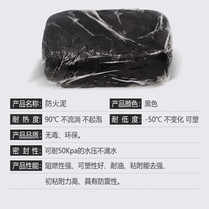 Fireproof Mortar Black Rectangle 1580-1770C Inorganic Insulating Sealing Soundproof <b>Material</b> For <b>Fireproofing</b> - Product Image 5