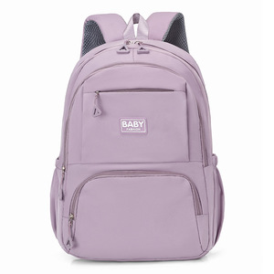 Sacs à dos pour filles et garçons, collégiens, adolescents, sac à dos de voyage léger de couleur unie, sac à dos décontracté pour l'école - Product Image 5