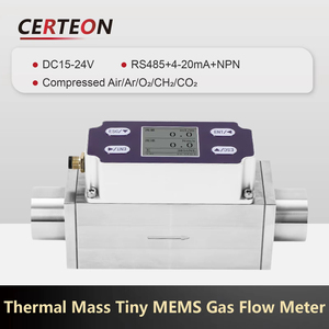 Caudalímetro de masa portátil digital con pantalla LCD para aire nitrógeno oxígeno hidrógeno helio medidor de flujo de gas - Product Image 2