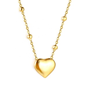Collar de Acero Inoxidable Chapado en Oro de 18K al por Mayor, Joyería de Moda, Conjuntos de Collares con Colgante de Pareja para Mujeres y Hombres - Product Image 1