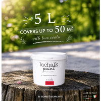 Peinture acrylique pour meubles 53 SCARLET 5L LaChalk, peinture hybride à la craie et à la résine, fabriquée en Italie