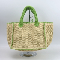Conception de sacs à main en papier tricoté avec broderie kraft sac de plage en raphia logo personnalisé sac à main pour hôtel